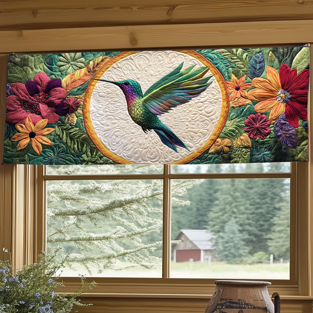 Hummingbird WJ2504032CL Quilted Valance