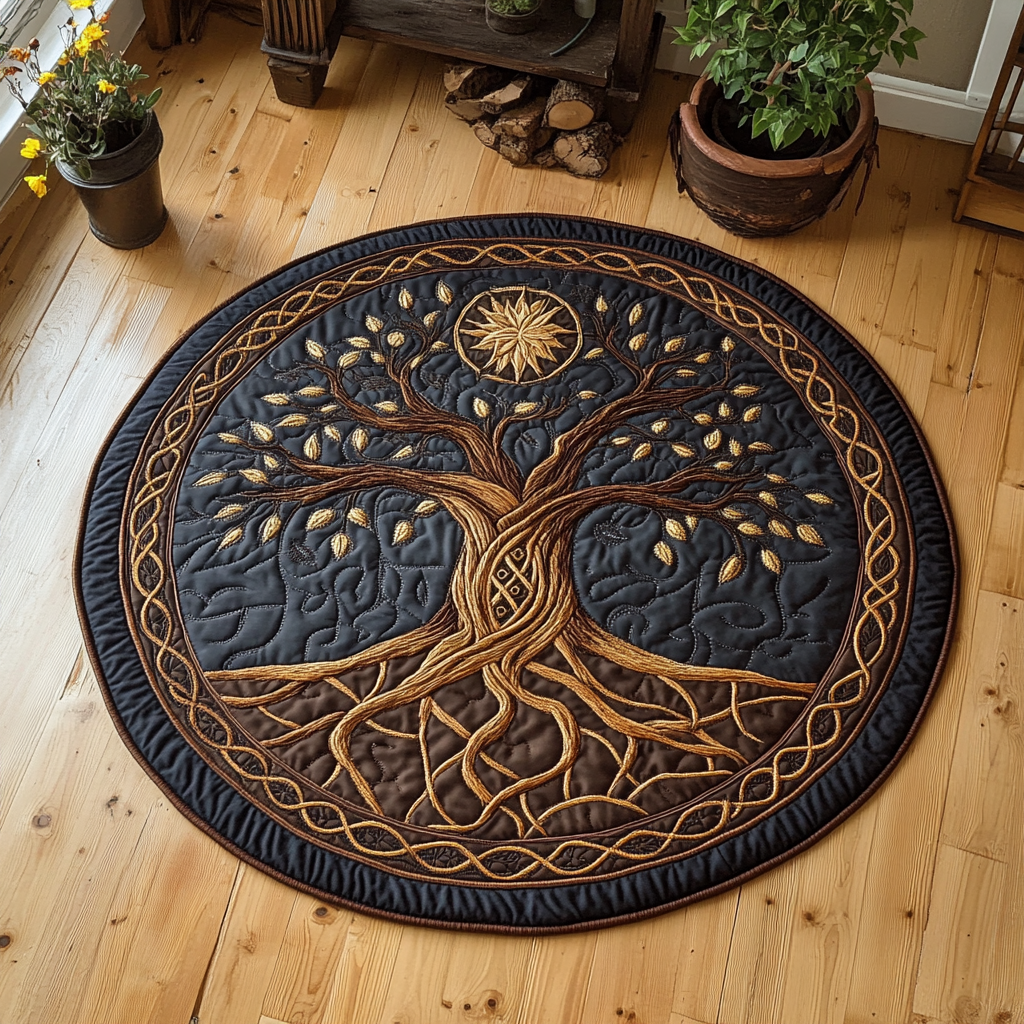 Ancient Branches WY2804001CL Quilted Round Mat
