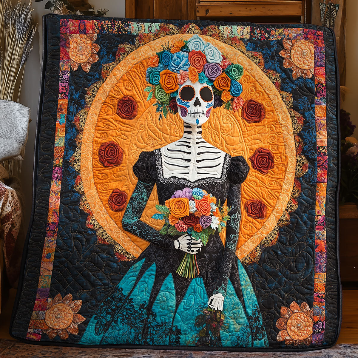 Woman Day Of The Dead WX3105076CL Quilt