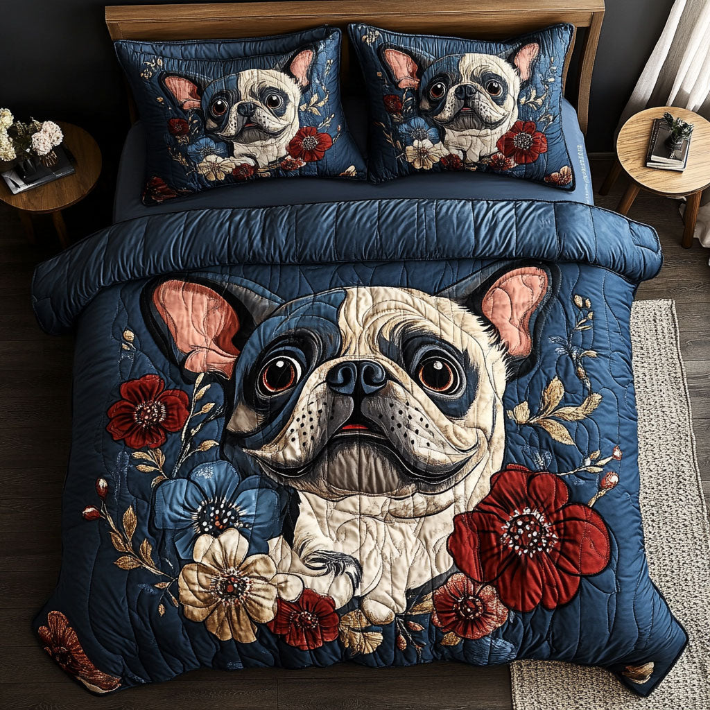Puppy In Flower WY2602012CL Duvet Cover Set