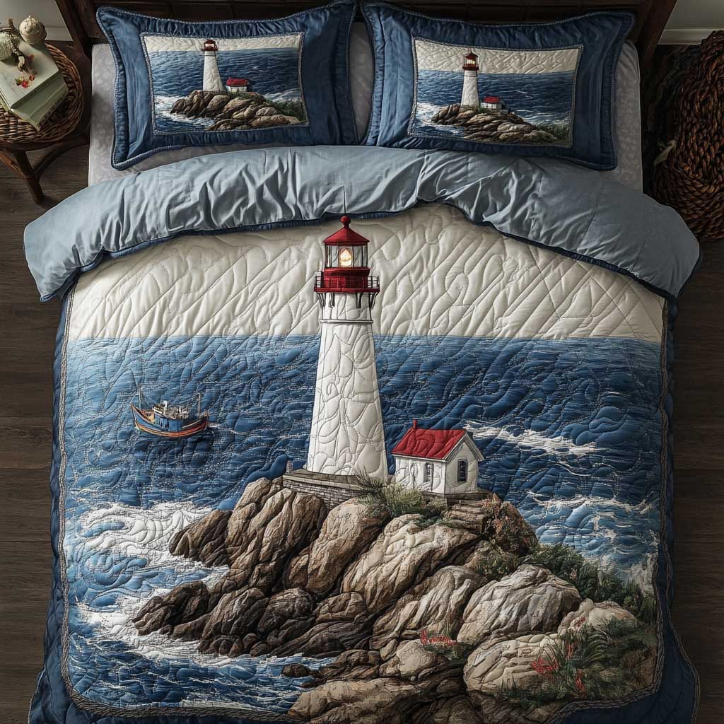 Peaceful Lighthouse Coastline WN2503113CL Duvet Cover Set