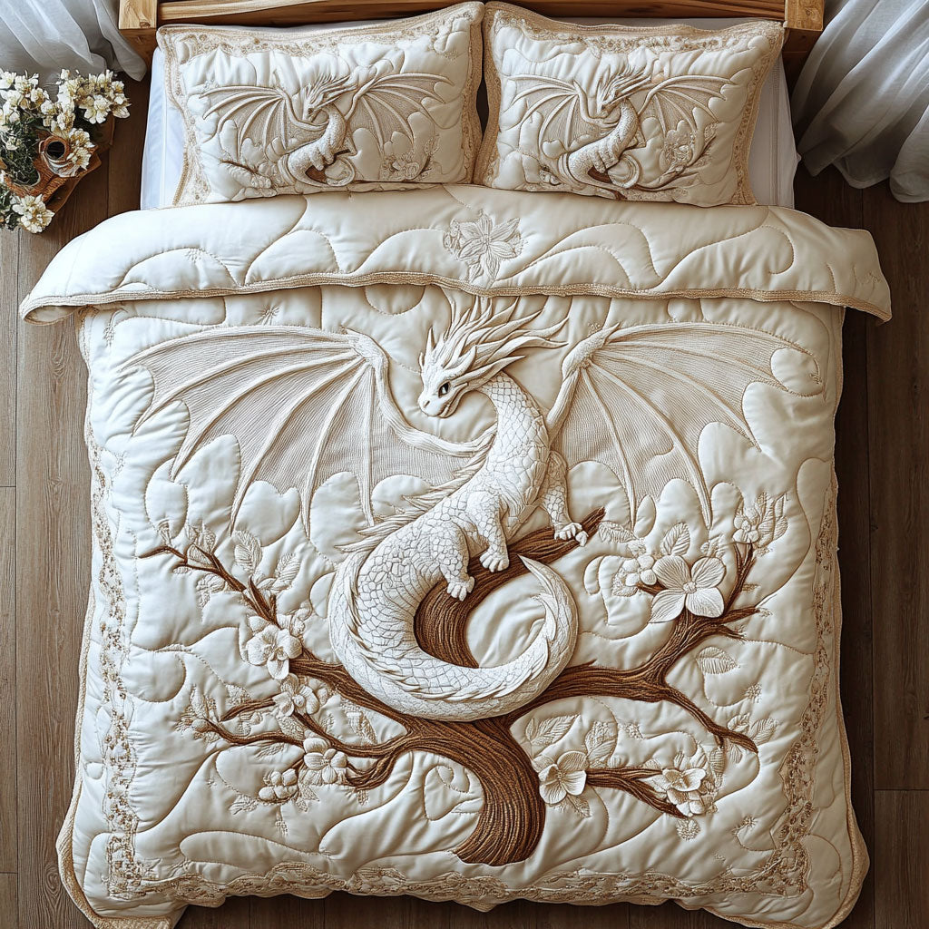 Soft White Dragon WY0807062CL Duvet Cover Set
