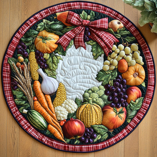Veggie Garden CW1106046CL Quilted Round Mat