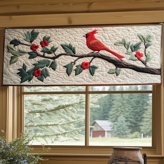 Red Cardinal WJ0605018CL Quilted Valance
