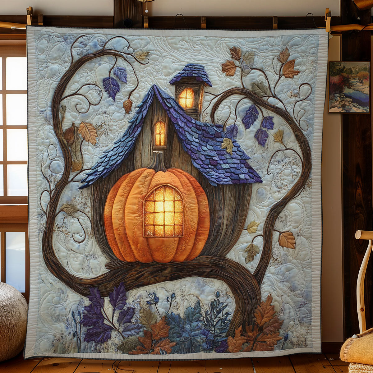 Pumpkin Night Hideout WN1507077CL Quilt