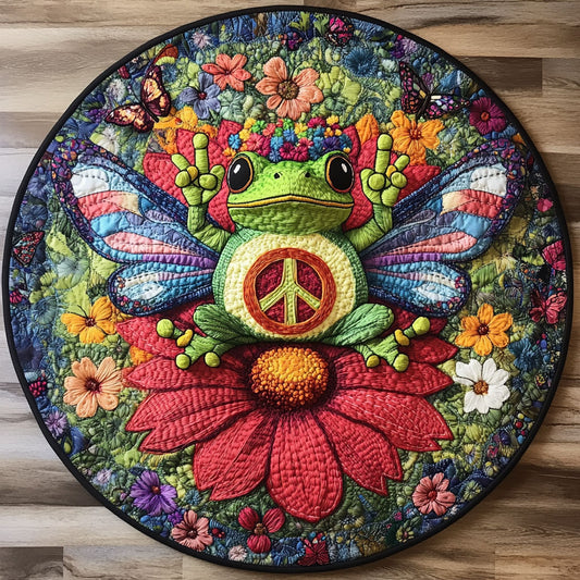 Butterfly Frog WN1106003CL Quilted Round Mat