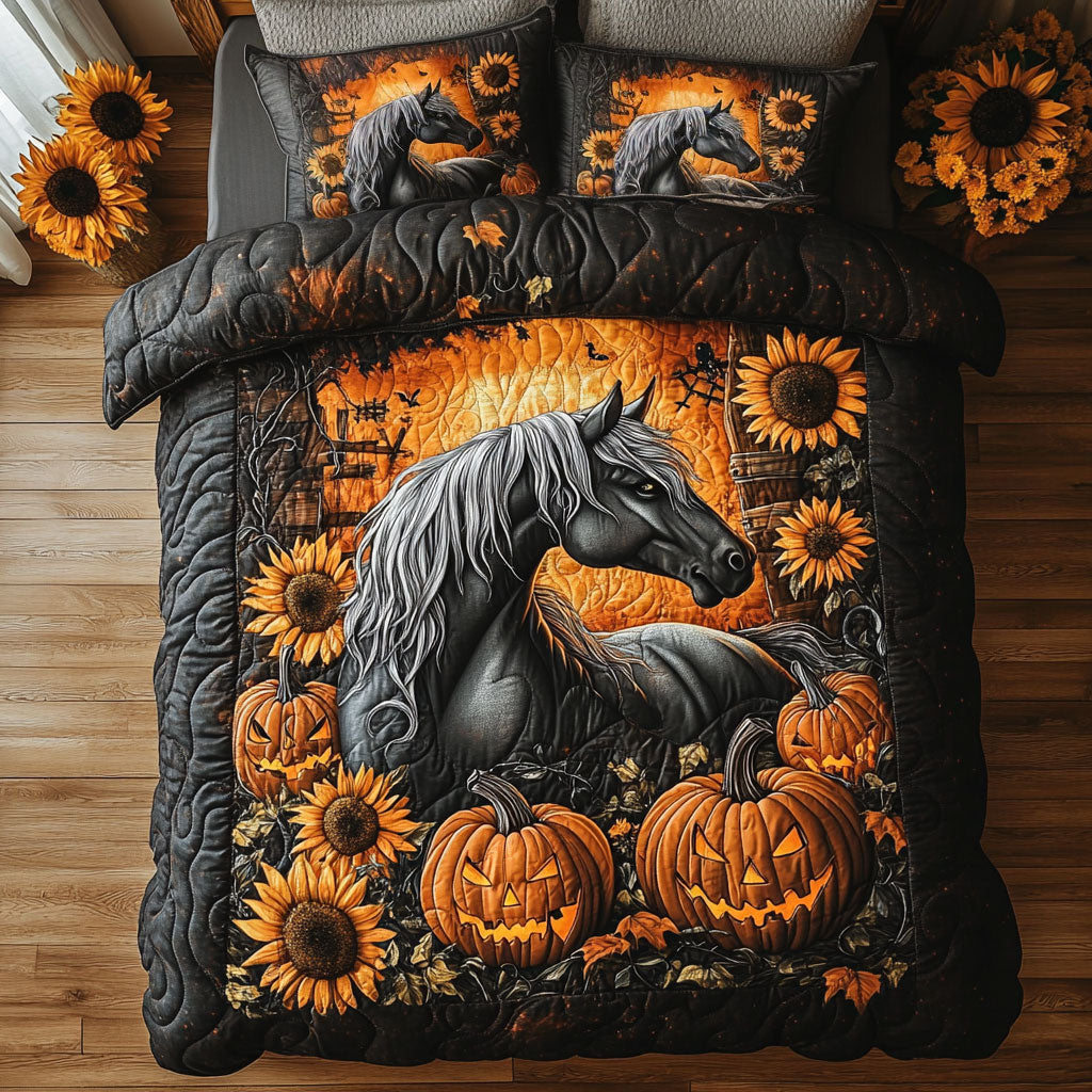 Midnight Harvest Stallion WY0108049CL Duvet Cover Set