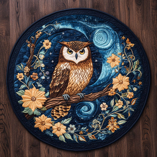 Owl Flower WX2105028CL Quilted Round Mat