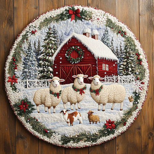 Sheep Glow WN2005042CL Quilted Round Mat