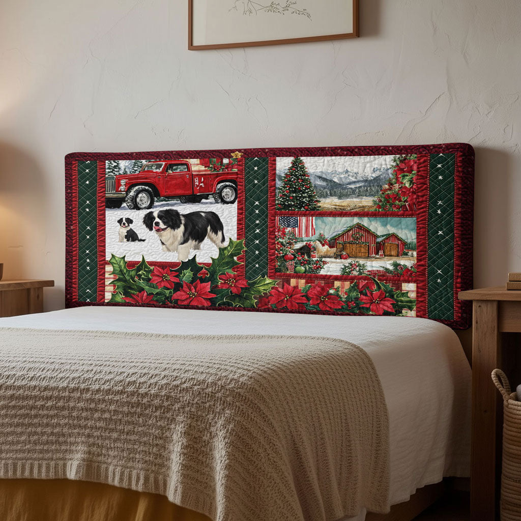 Bernese Mountain Dog Country Cheer WN1310042CL Quilted Headboard Slipcover