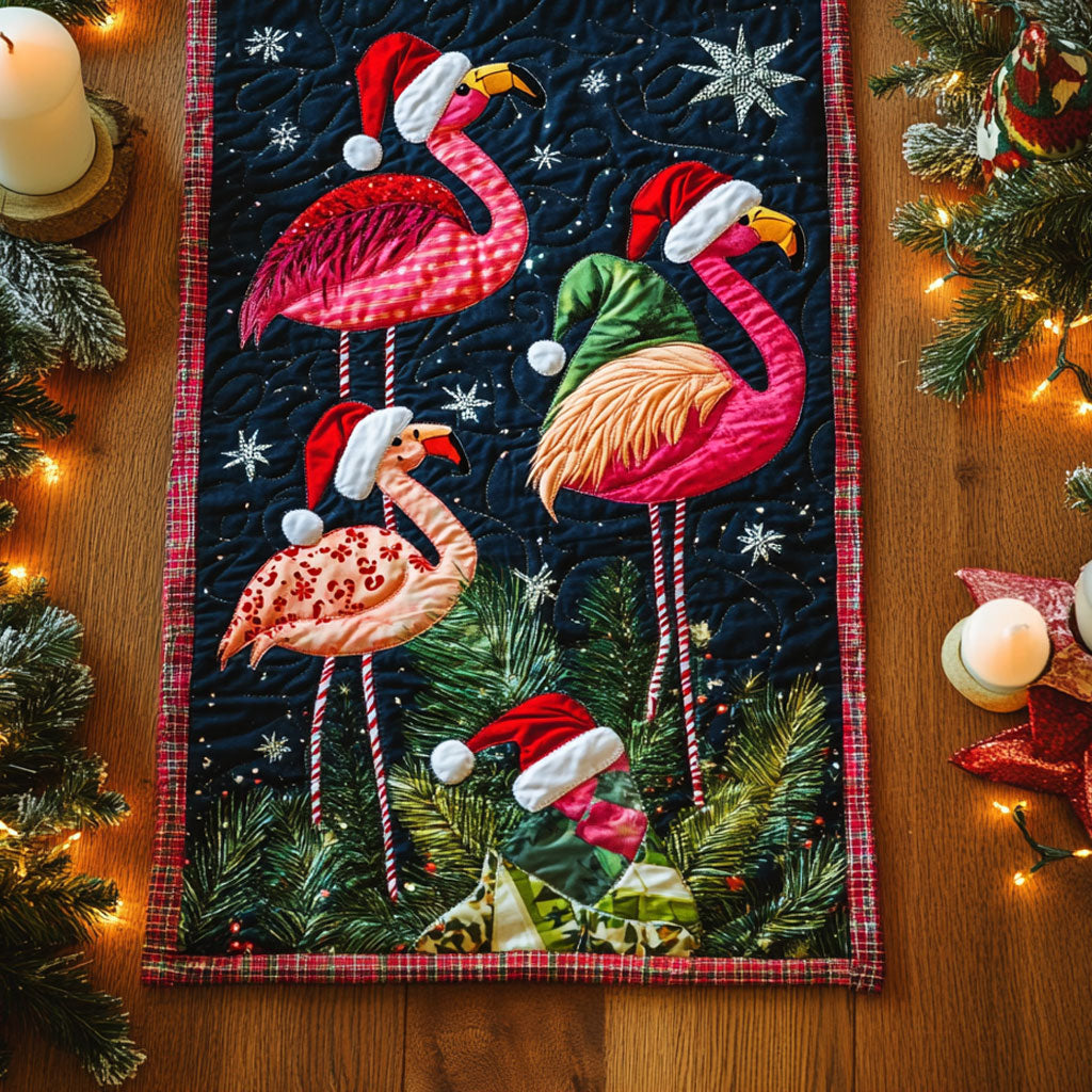 Starry Flamingo Eve WN1107077CL Quilted Table Runner