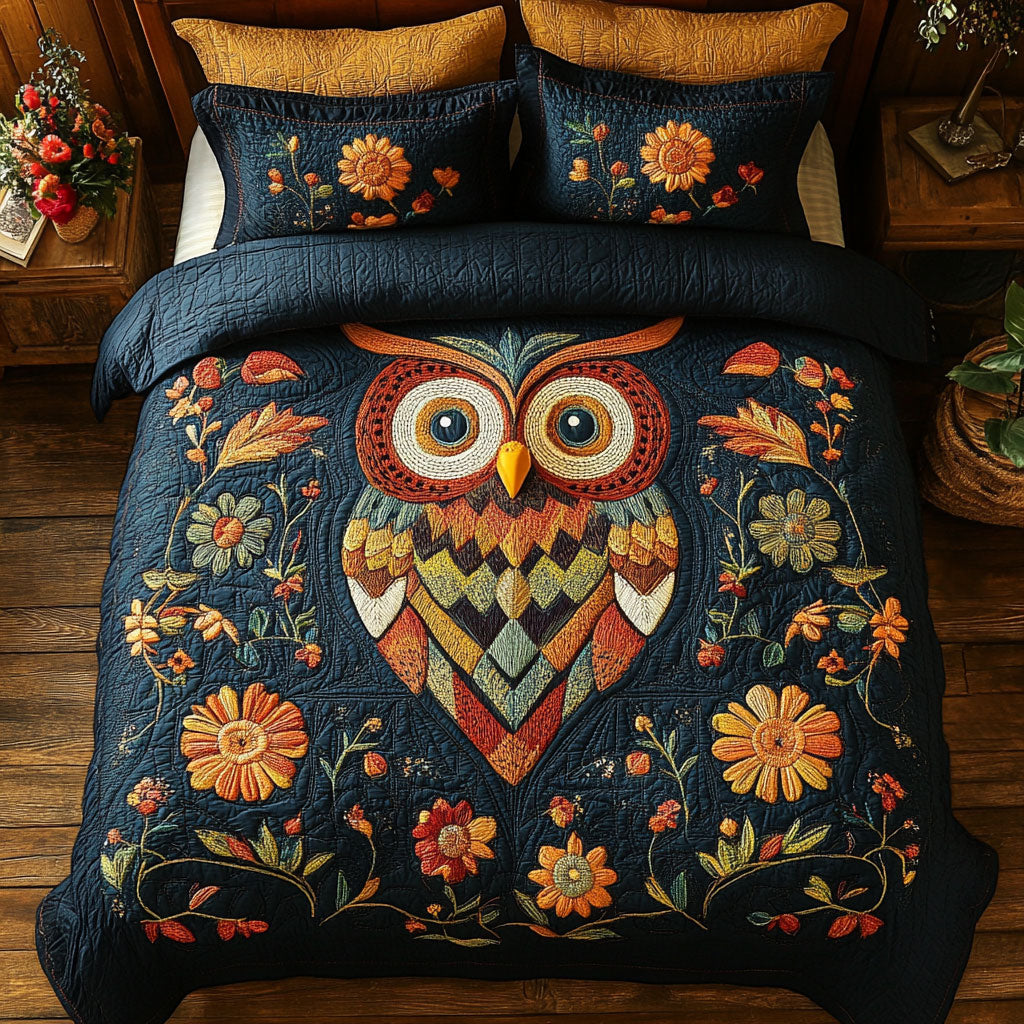 Flower Owl WJ1803023CL Duvet Cover Set
