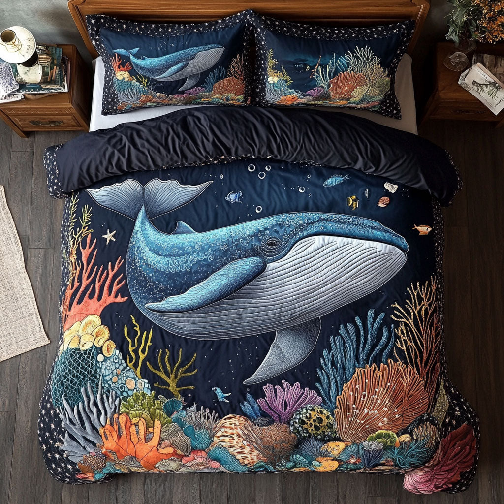 Beautiful Blue Whale CQ2605021CL Duvet Cover Set