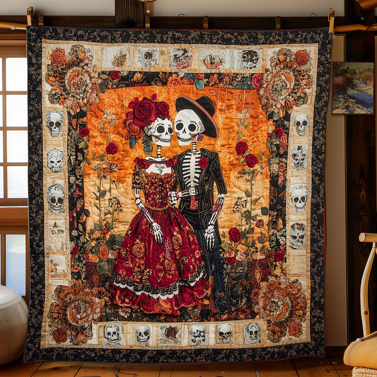 Valentine Of Skeleton WY1802021CL Quilt