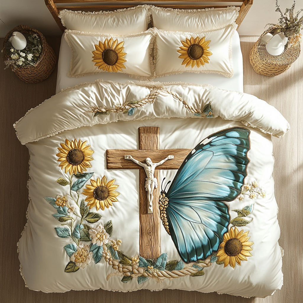 Floral Cross WN2508048CL Duvet Cover Set