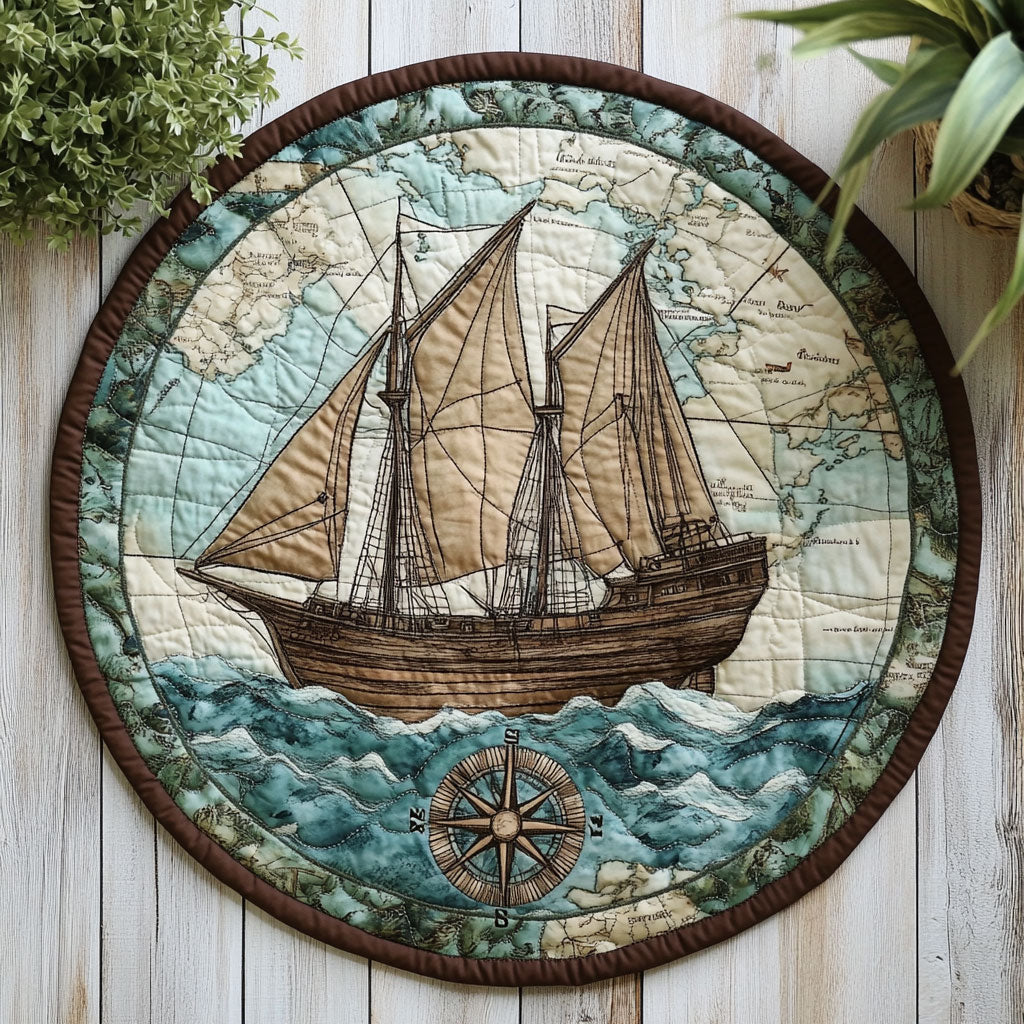 Ocean Drift CW0506034CL Quilted Round Mat