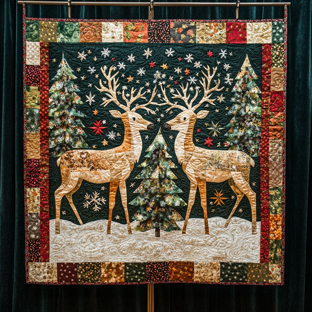 Christmas Deer WJ3107021CL Quilt