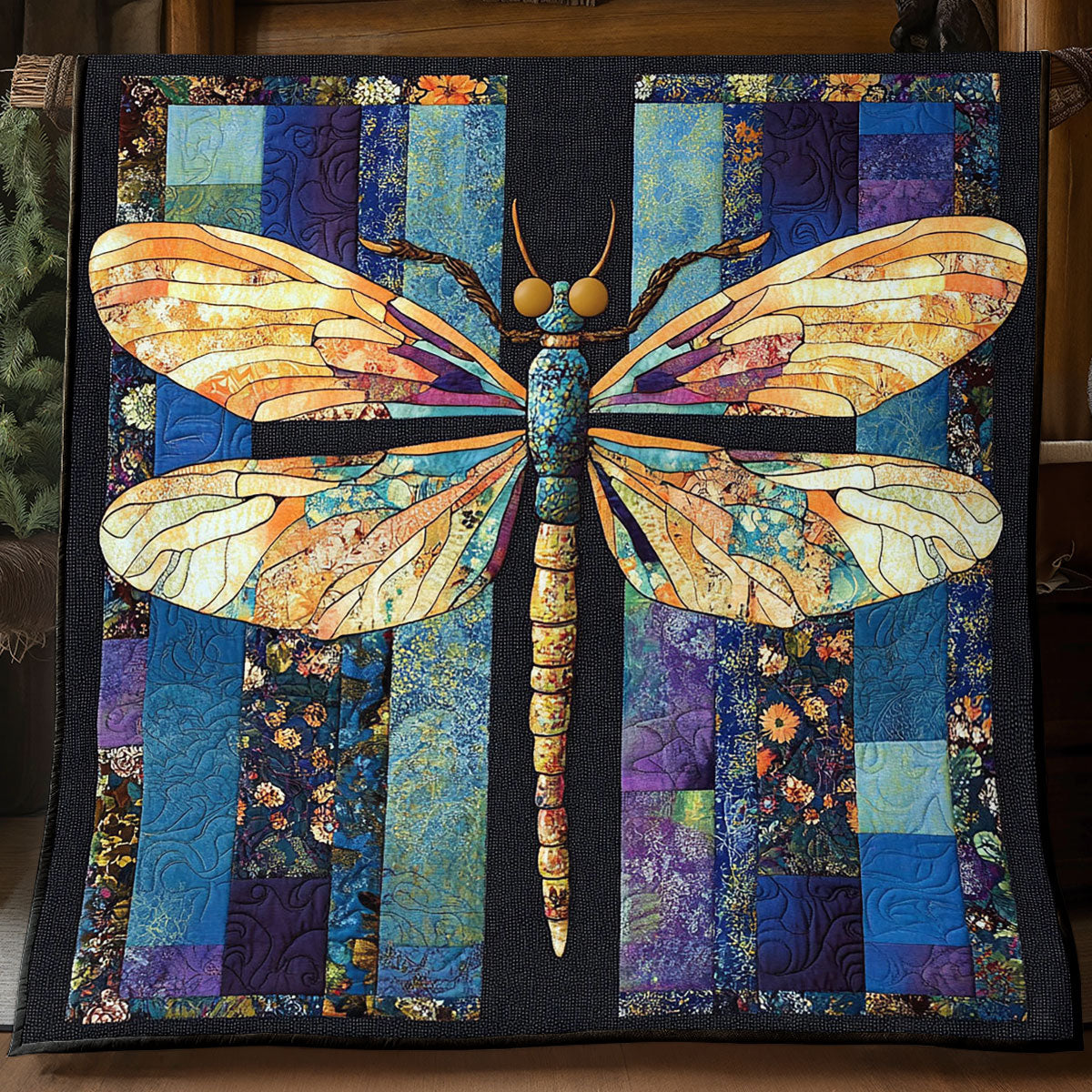 Dragonfly Patchwork WP1905014CL Quilt