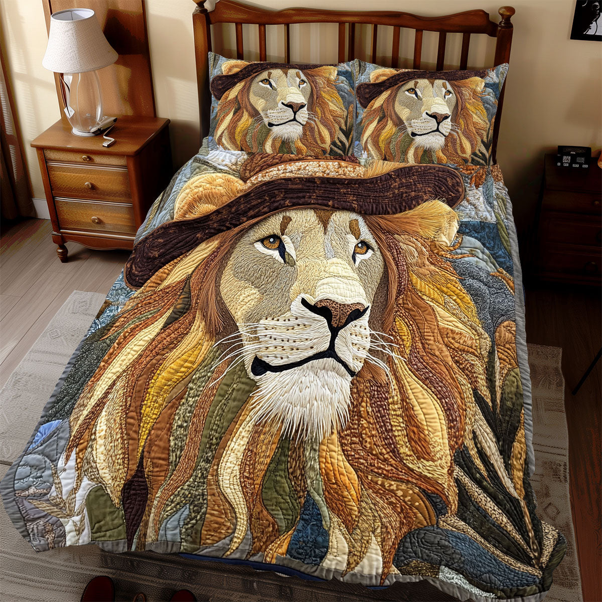 Lion Portrait WX0212082CL Duvet Cover Set