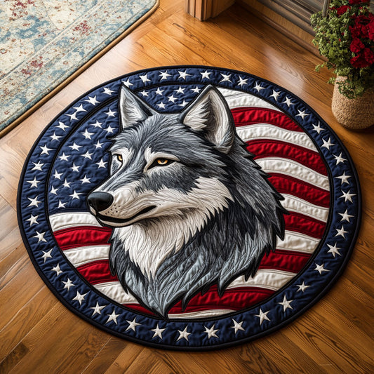 Patriot Wolf CQ1206055CL Quilted Round Mat