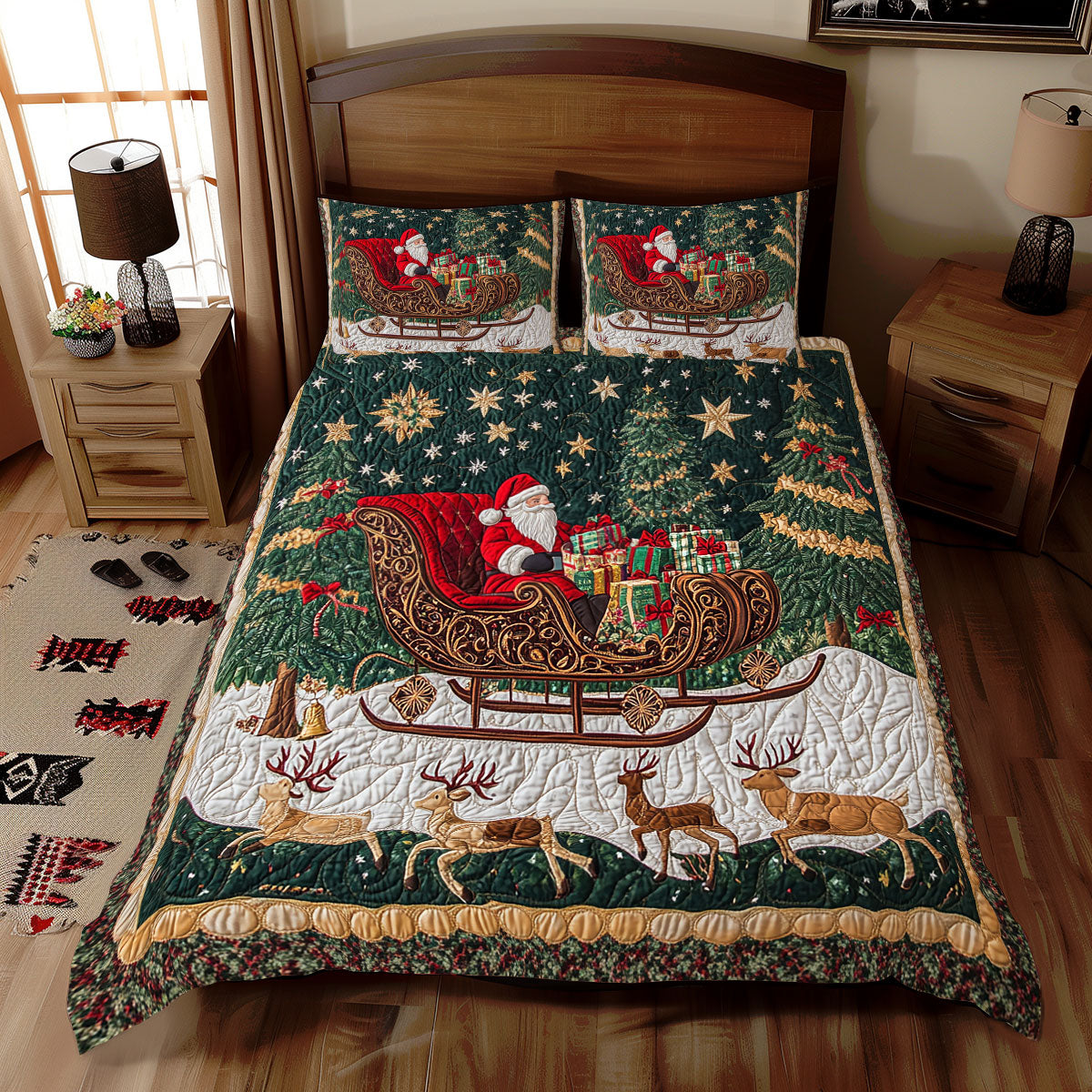 Christmas Sleigh WX2111058CL Duvet Cover Set
