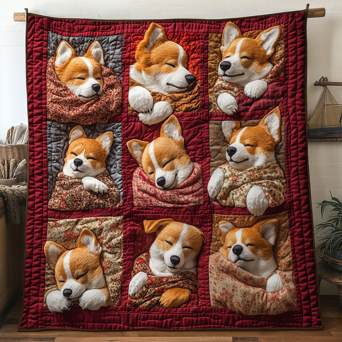 Corgi Cabin Nap WN1207006CL Quilt