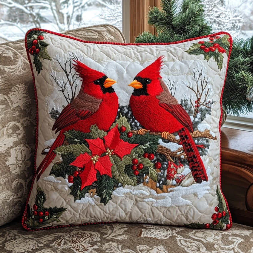 Couple Cardinals XR1809013CL Quilt Pillow Case
