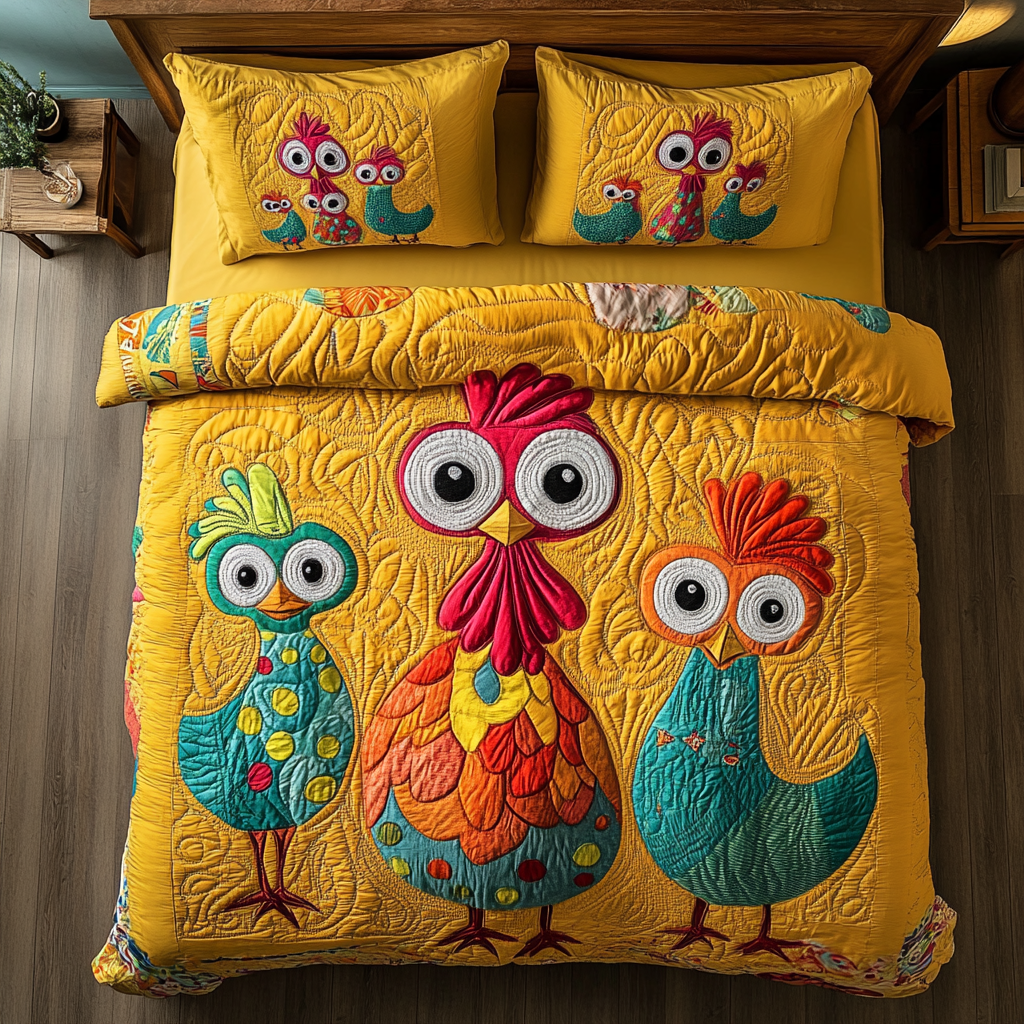 Big Eyes Chickens XR2602004CL Duvet Cover Set