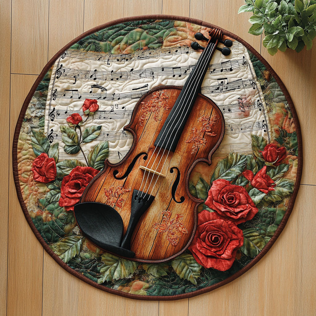Rose Symphony CW1706040CL Quilted Round Mat