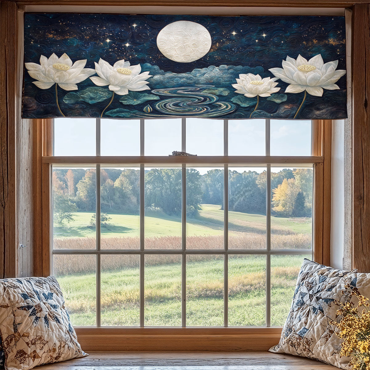 Lotus Night WX1705016CL Quilted Valance