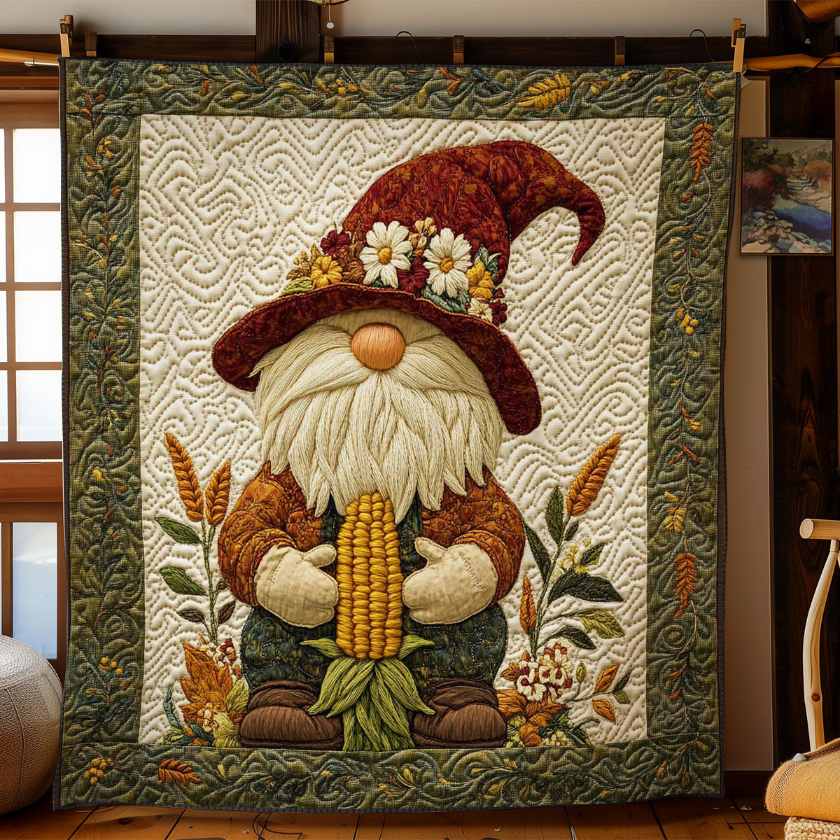 Gnome Harvest Dreams WN2105022CL Quilt