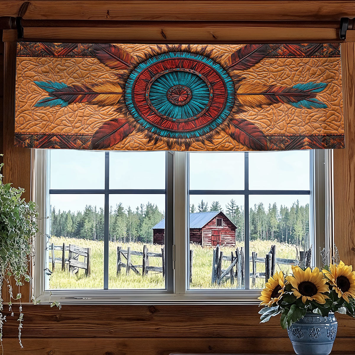 Native Ancestor Light WN1407083CL Quilted Valance