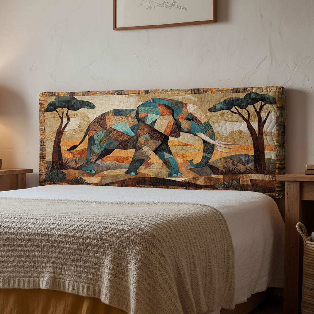 Sunrise Elephant WN2012086CL Quilted Headboard Slipcover