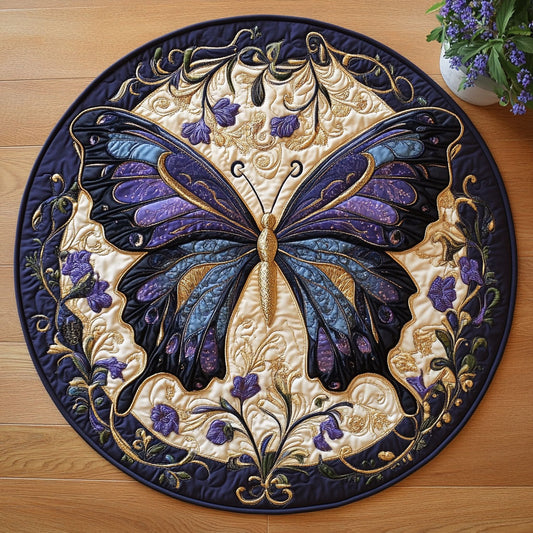 Magic Butterfly CW1106030CL Quilted Round Mat