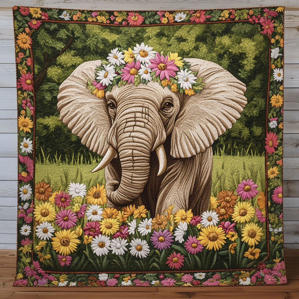 Daisy Elephant CP1604075CL Quilt