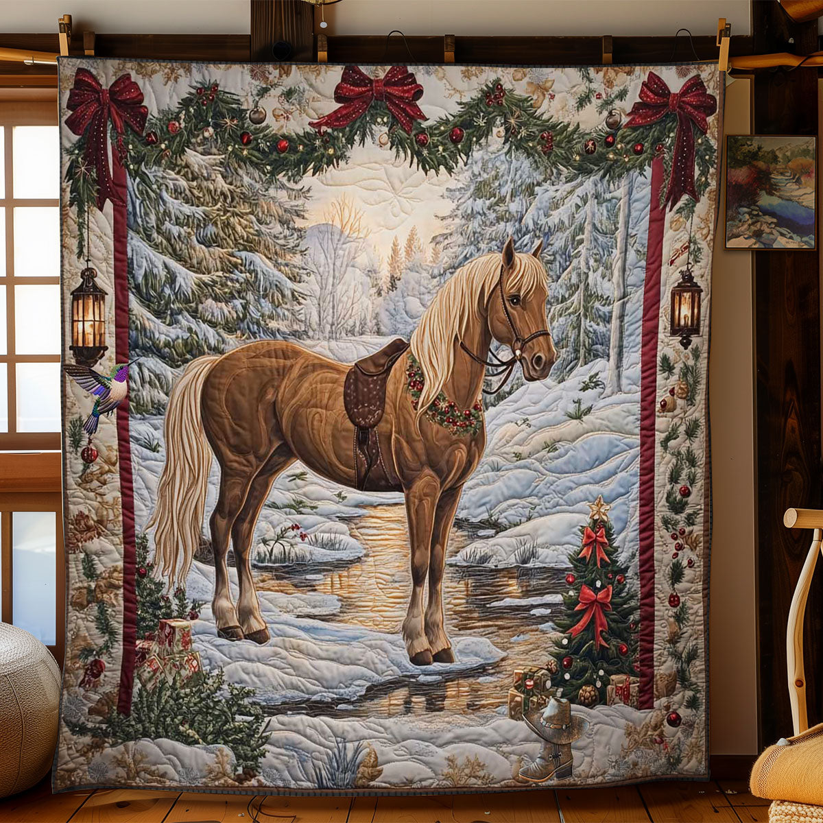 Winter Wonderland Horse WN2911025CL Quilt