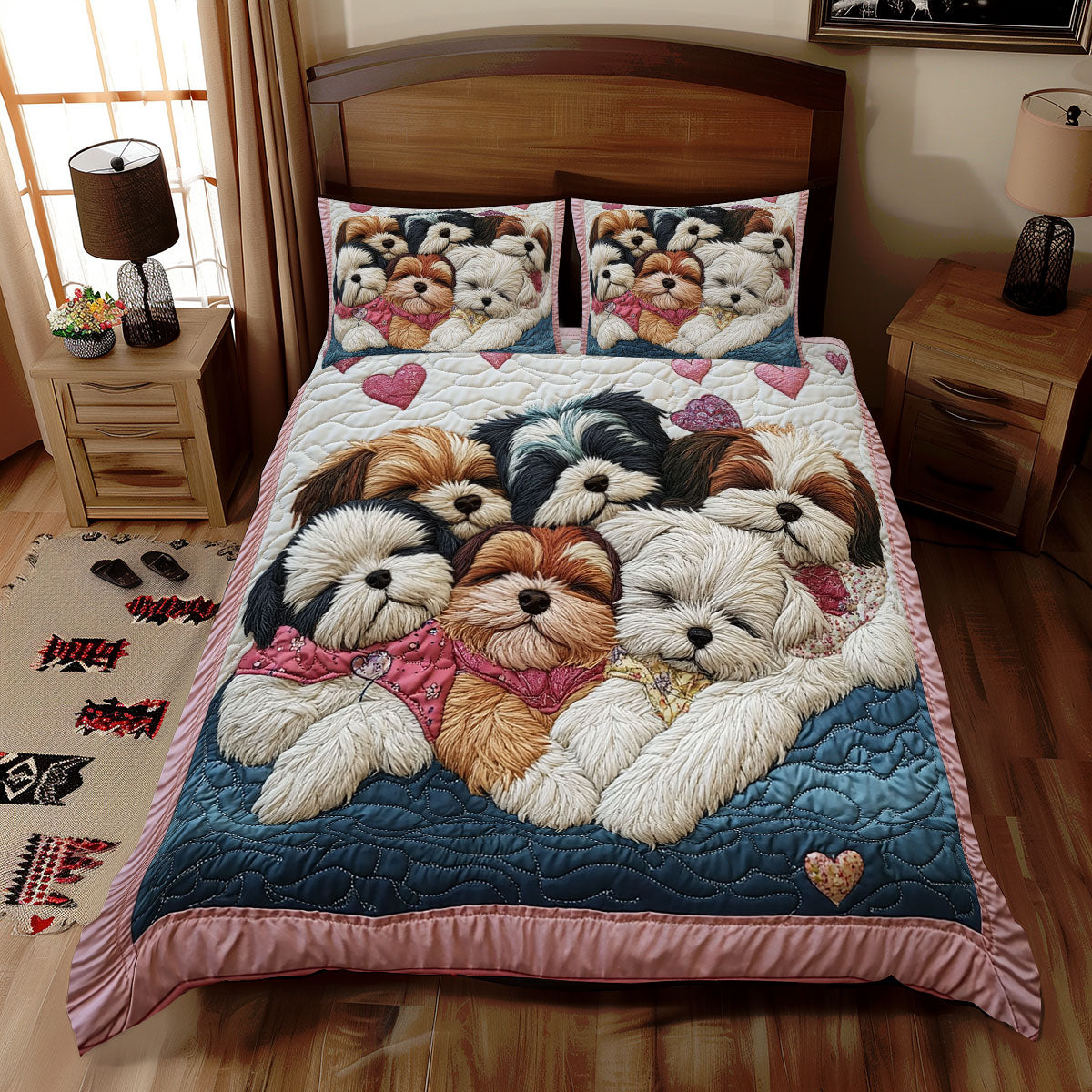 Shih Tzu Sleeping WX0712050CL Duvet Cover Set