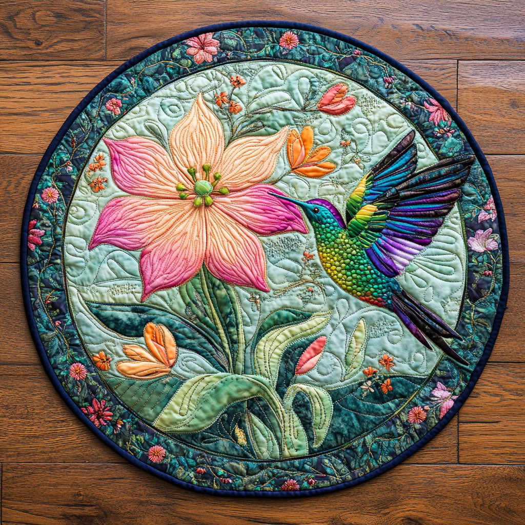 The Brilliant Bird CQ0306037CL Quilted Round Mat