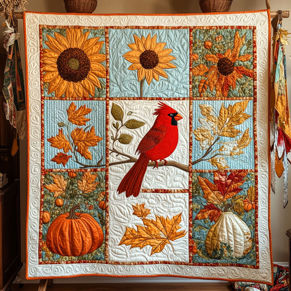 The October Cardinal WY0608076CL Quilt
