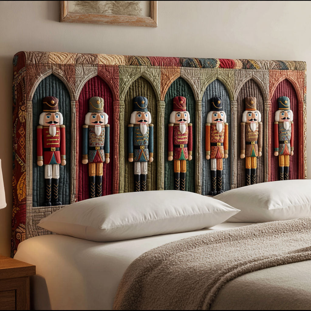 Winter Nutcracker Ensemble CP2612056CL Quilted Headboard Slipcover