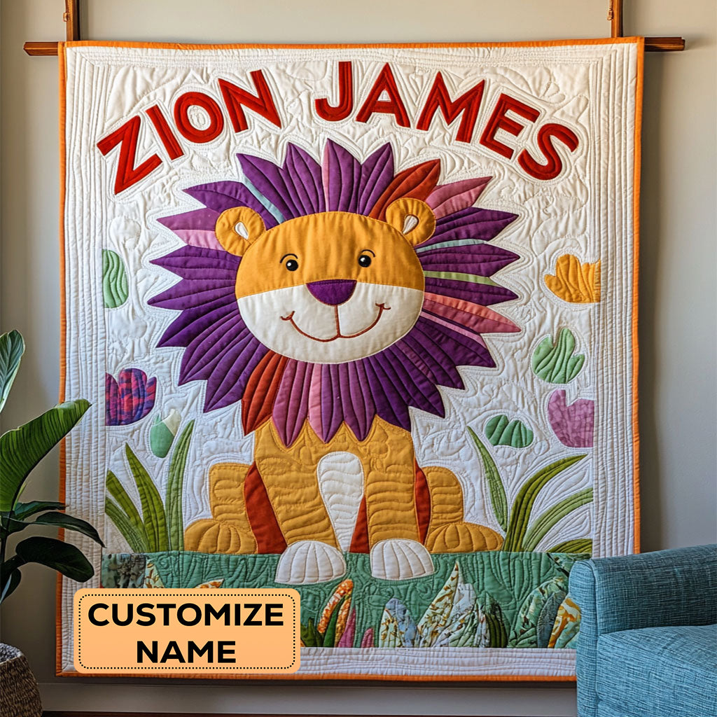 Little Mane Nap WJ2307007CL Personalized Baby Quilt