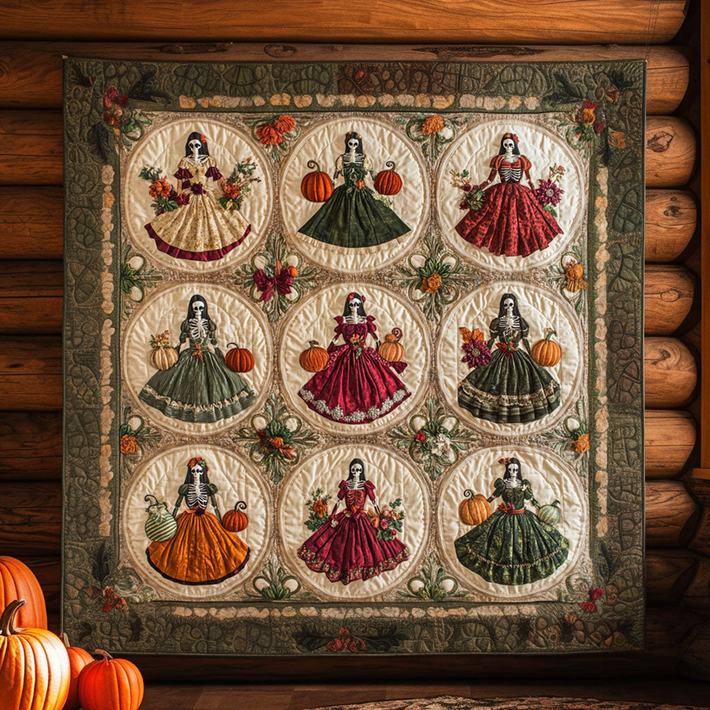 Autumn Petal Skeleton Lady WN1908009CL Quilt