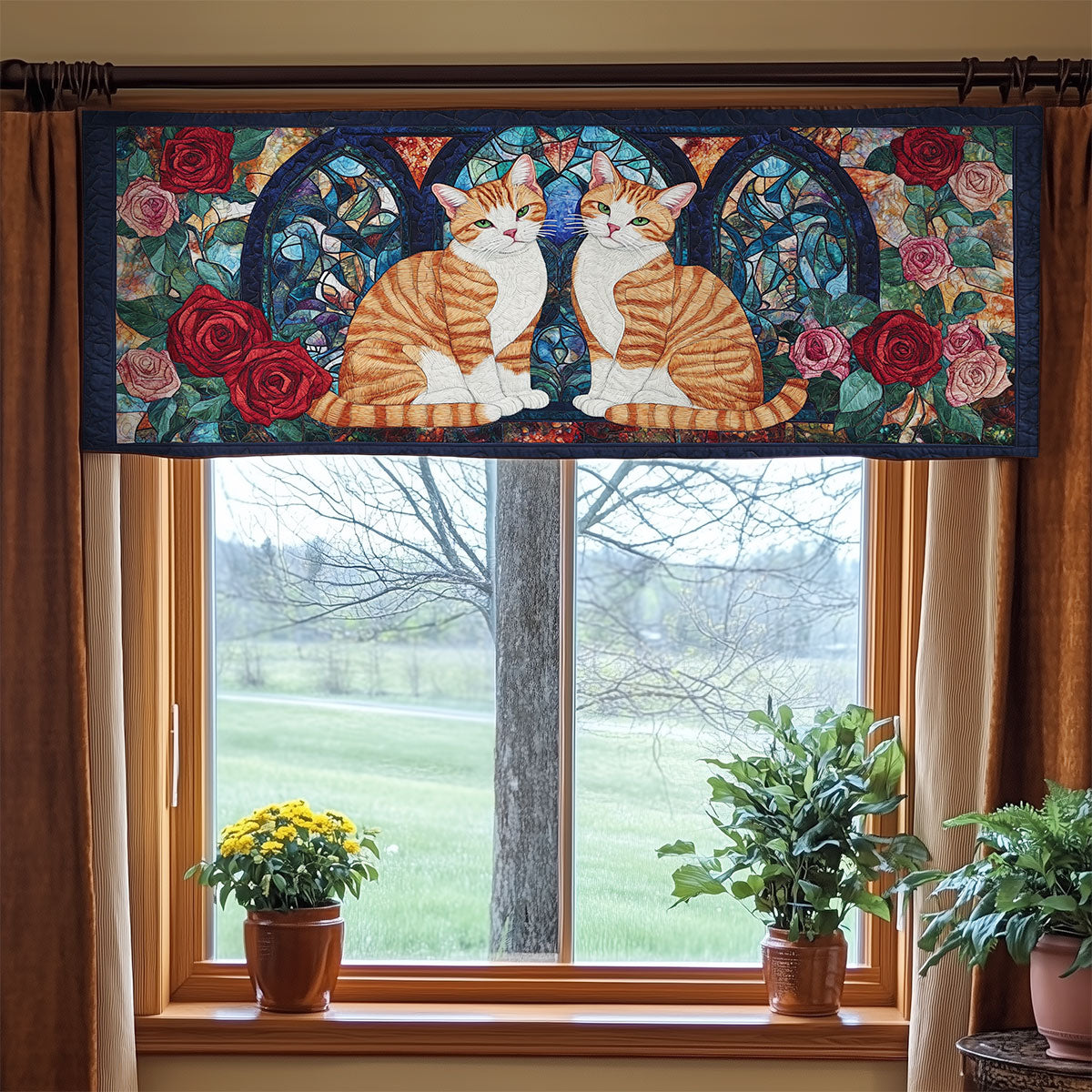 Whiskered Devotion WY1407018CL Quilted Valance