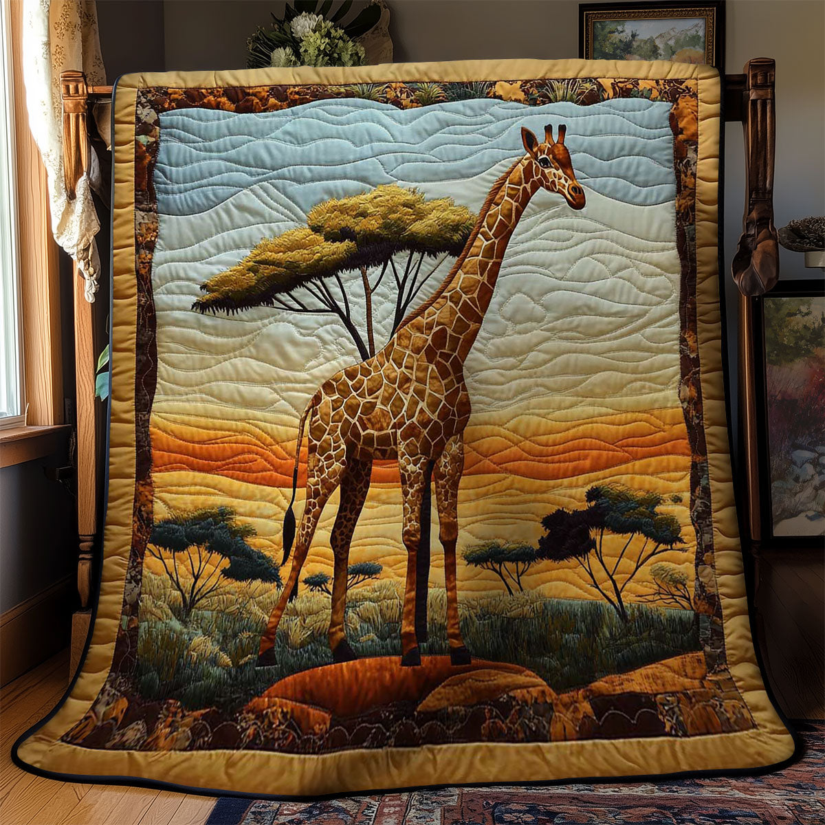 Majestic African Giraffe WN0503001CL Quilt