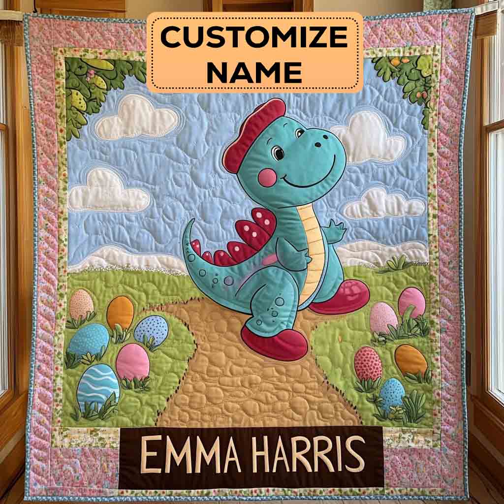 Dino Dream Land CW1807003CL Personalized Baby Quilt