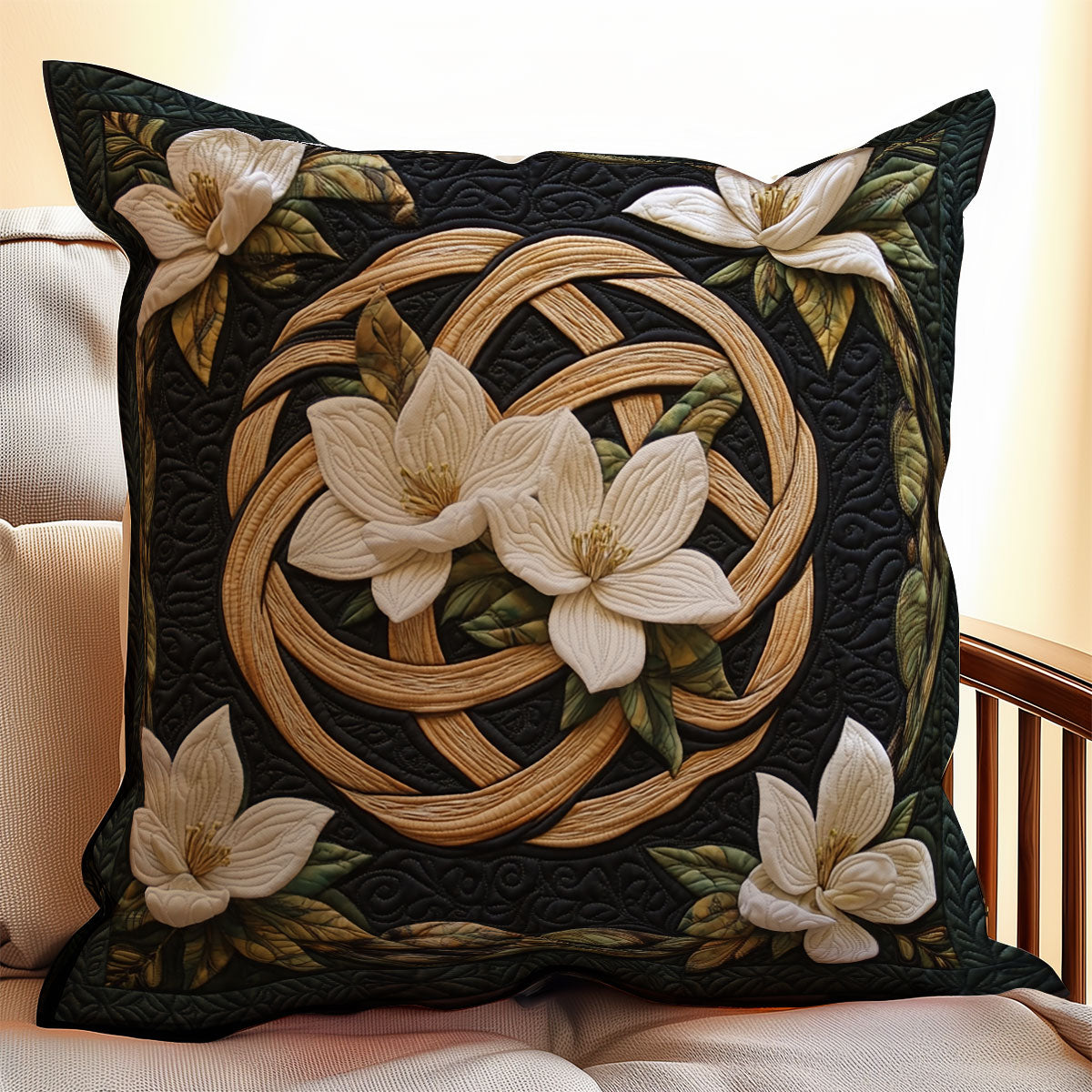 Celtic Knot Flower WX2203057CL Quilt Pillow Case