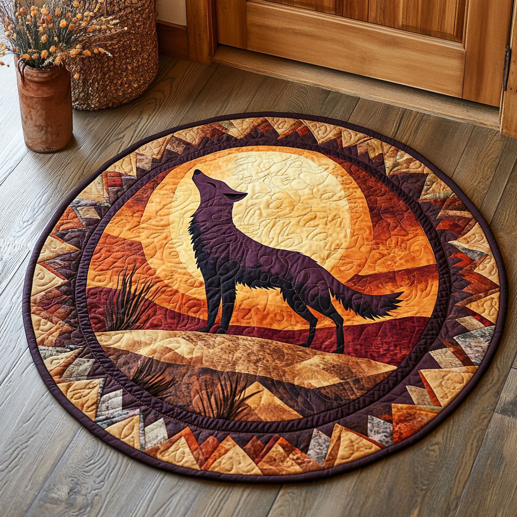 Howling Sunset CP1207031CL Quilted Round Mat