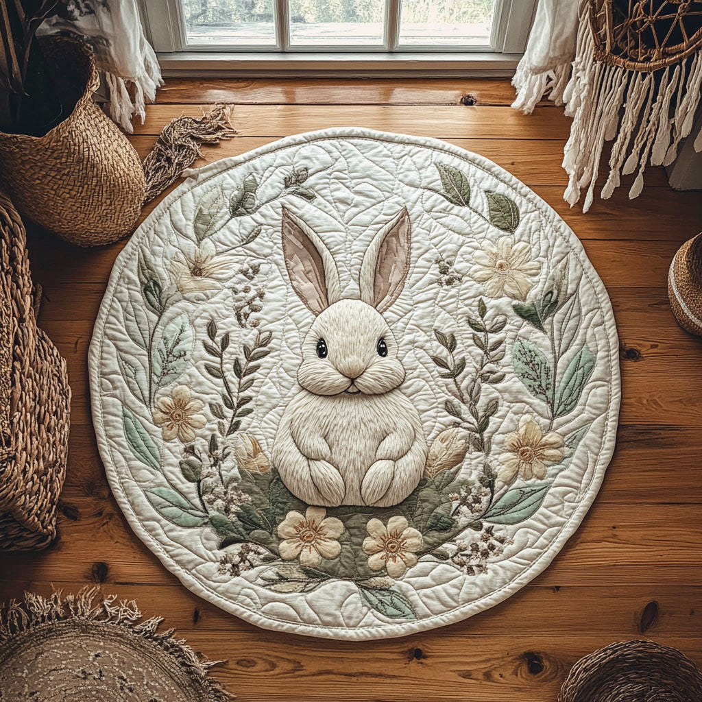 White Rabbit WY1906069CL Quilted Round Mat