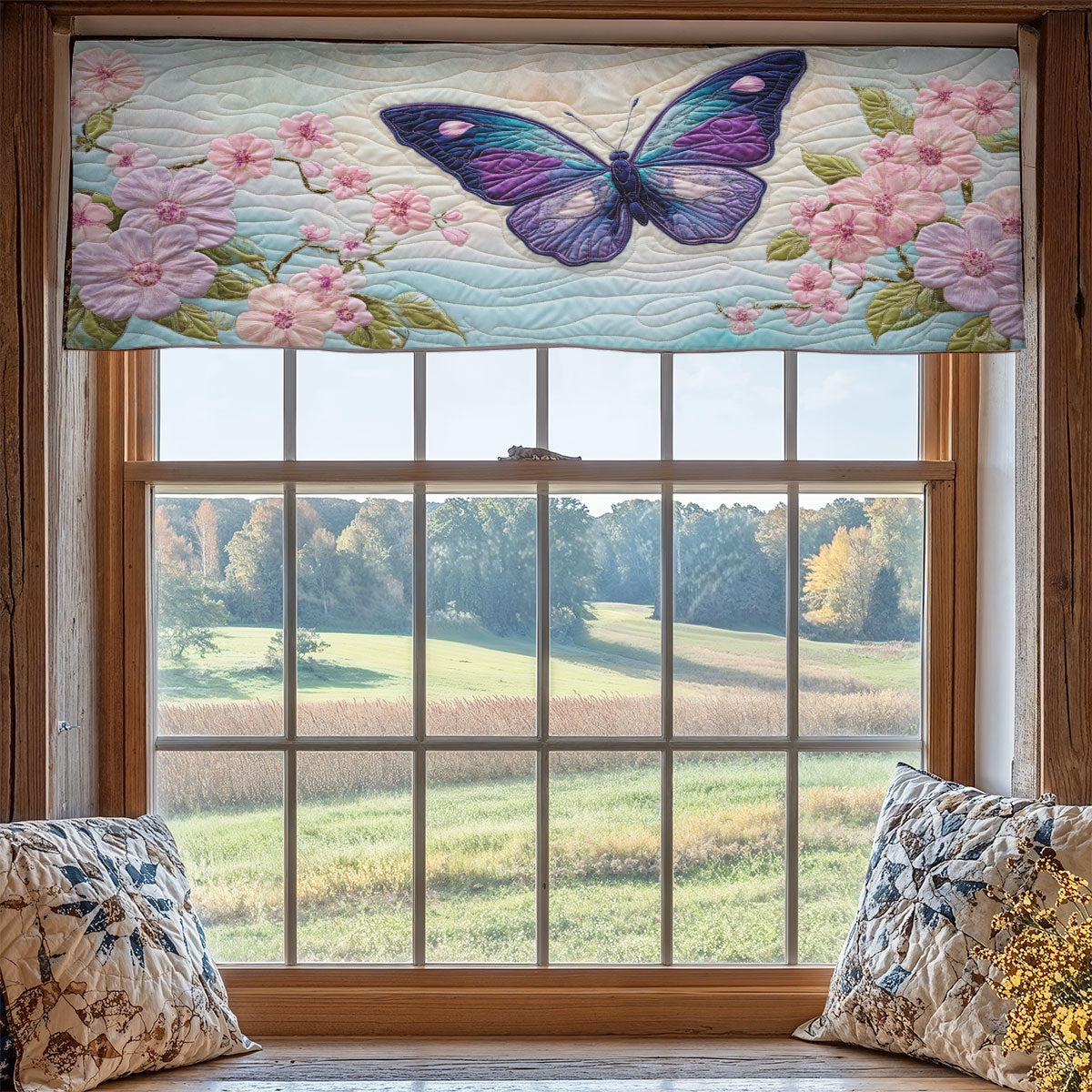 Butterfly Blooming WX2205005CL Quilted Valance