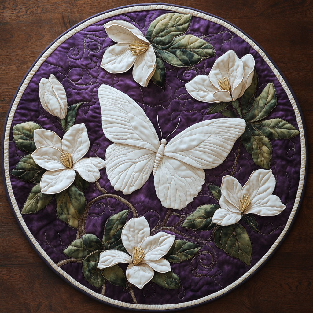 Charming Butterfly WX2103111CL Quilted Round Mat